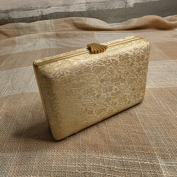 True Vintage Regency Mobwife Coastal Grandmother Preppy Bridal Clutch & Comb Set - Picture 3 of 10